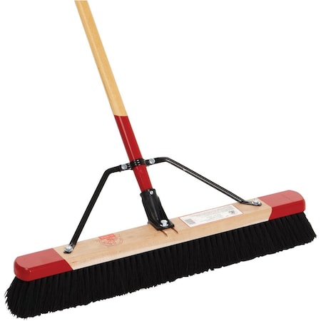 Harper 24 In. W. x 64 In. L. Wood Handle Tampico Medium Sweep Push Broom 3224A